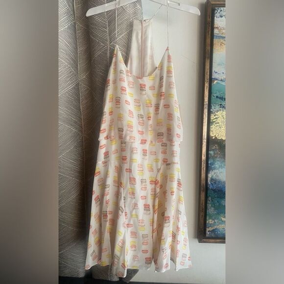 Joie Mini Dress Macaroon Print Silk Sleeveless Sz Small NWT - Picture 1 of 10